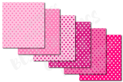 18 Pink Polka Dots Digital Papers Pink Dots Background Paper Product Image 4