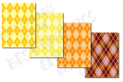 30 Argyle Digital Papers, Rainbow Argyle Backgrounds Paper Product Image 4