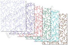 Rainbow Leaves Digital Papers, Leaves Background Paper Pack Product Image 4