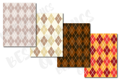 30 Argyle Digital Papers, Rainbow Argyle Backgrounds Paper Product Image 6