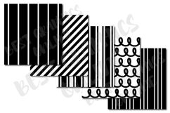 22 Black and White Digital Background Papers, Polka dots Product Image 6