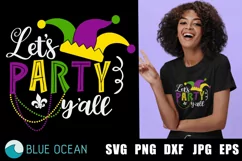 Mardi Gras SVG, Let's mardi yall SVG, Mardi gras beads, SVG Product Image 1