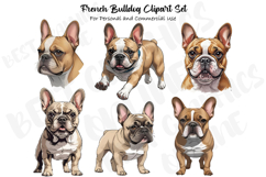 French Bulldog Clipart, Frenchie clipart Image Product Image 1