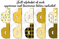 Bee Honey Doodle Alphabet Letters Numbers and Clipart Product Image 4