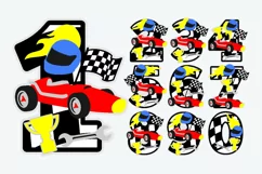 Racing Car Party 3D SVG Numbers | Race Car birthday SVG Product Image 2