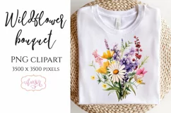 Wildflower bouquet clipart PNG | Spring sublimation PNG Product Image 2