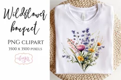 Wildflower bouquet clipart PNG | Spring sublimation PNG Product Image 3