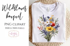 Wildflower bouquet clipart PNG | Spring sublimation PNG Product Image 4