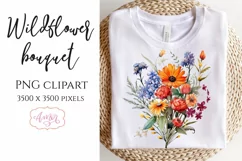 Wildflower bouquet clipart PNG | Spring sublimation PNG Product Image 5