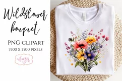 Wildflower bouquet clipart PNG | Spring sublimation PNG Product Image 2