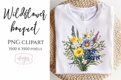 Wildflower bouquet clipart PNG | Spring sublimation PNG Product Image 3