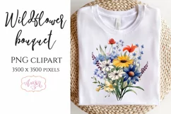 Wildflower bouquet clipart PNG | Spring sublimation PNG Product Image 4