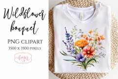 Wildflower bouquet clipart PNG | Spring sublimation PNG Product Image 2