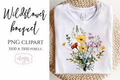 Wildflower bouquet clipart PNG | Spring sublimation PNG Product Image 3