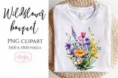 Wildflower bouquet clipart PNG | Spring sublimation PNG Product Image 4