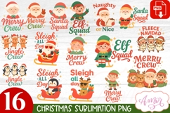 Cute Christmas PNG sublimation, Festive sublimation BUNDLE Product Image 1