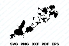 Pocomooshine Lake Maine Map Silhouette Shape Outline Design Product Image 1