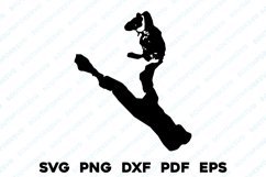 Portage Lake Maine Map Silhouette Shape Design Product Image 1