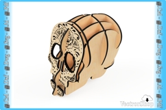 Day of the Dead Style Pen Holder Head - Decorative Template Product Image 2