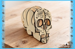 Day of the Dead Style Pen Holder Head - Decorative Template Product Image 1