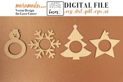 Christmas Napkin Holders for Laser Cutter - 4 Variations Product Image 1