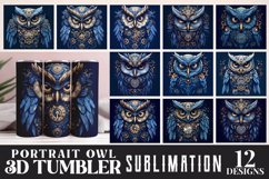 Portrait Owl 3D Tumbler Sublimation Bundle Product Image 1
