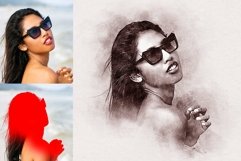 Portrait Pencil Sketch Action Product Image 2