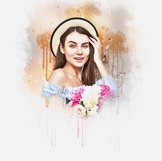 Portrait Watercolor Dropping Effect Product Image 6