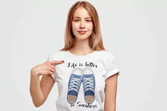 Love is better in sneakers Clipart, Sublimation PNG. Product Image 2