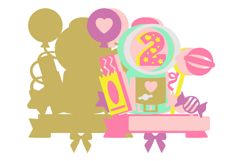 Bubble gum Cake Topper 3D SVG Product Image 3