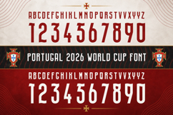 Portugal World Cup 2026 Font Jersey Font Product Image 2