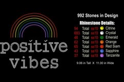 Positivity Rhinestone SVG Template - Positive Vibes Product Image 2