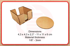 Laser cut Coaster holder template Home decor SVG diy crafts Product Image 2