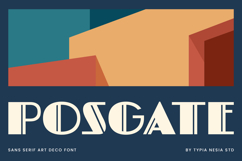 Postgate - Modern Art Deco Sans Font Product Image 1