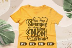 Positive quotes SVG | You are stronger than you think SVG Product Image 1