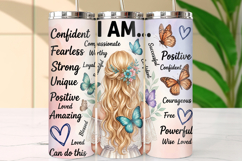 Positive Affirmations 20oz Tumbler Wrap PNG Product Image 1