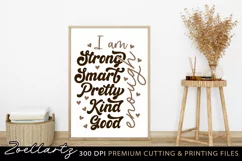 I am Enough Christian Quote SVG PNG EPS DXF Farmhouse Sign Product Image 3