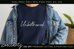 Unbothered SVG Inspirational Motivational Positive Quote SVG Product Image 3