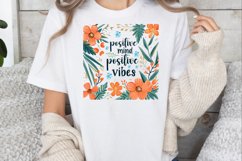 Positive Mind Positive Vibes Sublimation PNG Product Image 2