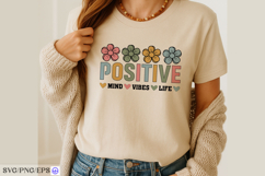 Positive Mind Vibes SVG Inspirational Daisy Positive Quote Product Image 2