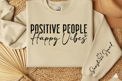 Positive people happy vibes Sleeve SVG Design Product Image 3