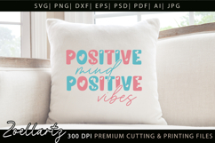 Positive Vibes Inspirational Quote SVG Motivational T-shirt Product Image 4