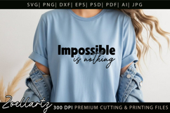 Positive Inspirational Quote SVG Motivational T-shirt Design Product Image 5