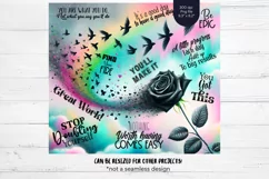 Positive Quote Tumbler Wrap Inspiration Tumbler Sublimation