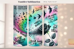 Positive Quote Tumbler Wrap Inspiration Tumbler Sublimation