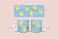 positive quotes positive vibes daisy coffee glass wrap svg glass mug svg presized for 11oz and 15oz glass ready to cut and sublimation files