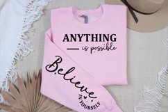 Anything is possible Sleeve SVG, Positive Quotes Sleeve SVG Product Image 3