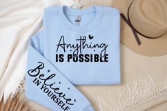 Anything is possible Sleeve SVG, Positive Quotes Sleeve SVG Product Image 3
