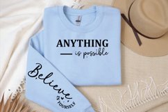 Anything is possible Sleeve SVG, Positive Quotes Sleeve SVG Product Image 2