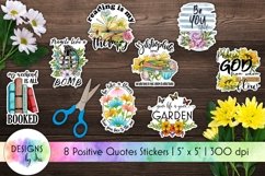 Positive Quotes Stickers Bundle | Floral Sticker Bundle Product Image 1